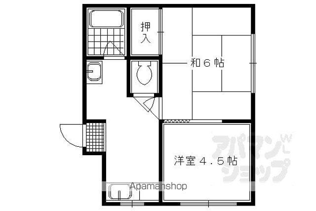 コーポさかき(2K/5階)の間取り写真