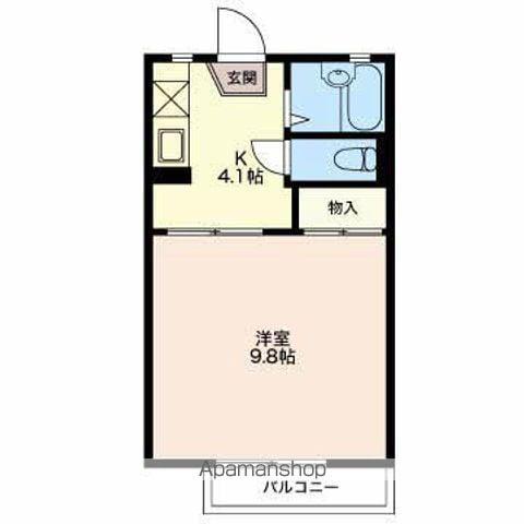 ディアス犀北 B棟(1K/1階)の間取り写真