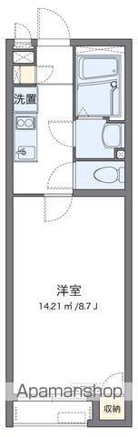 クレイノアムールⅢ(1K/1階)の間取り写真