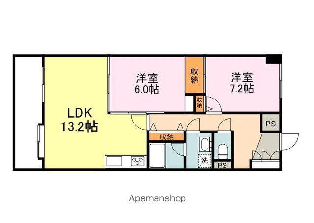 サンシティ東桜町(2LDK/6階)の間取り写真