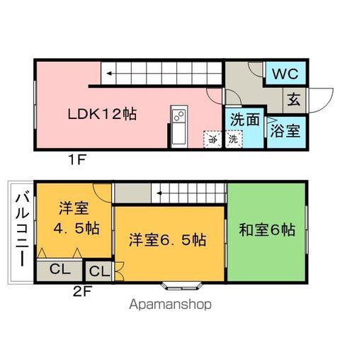 ボーントマトタウン(3LDK/1階)の間取り写真