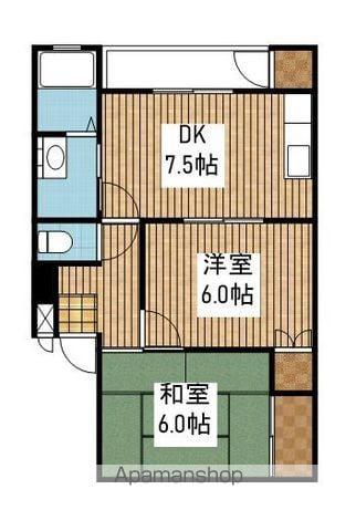ウィステリア(2DK/2階)の間取り写真