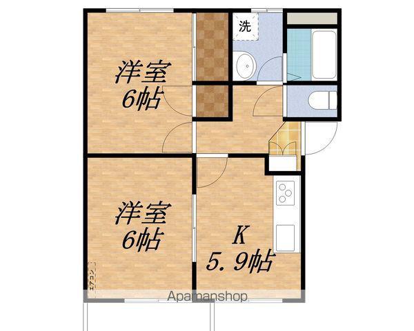 NEW ESPACE(2DK/2階)の間取り写真