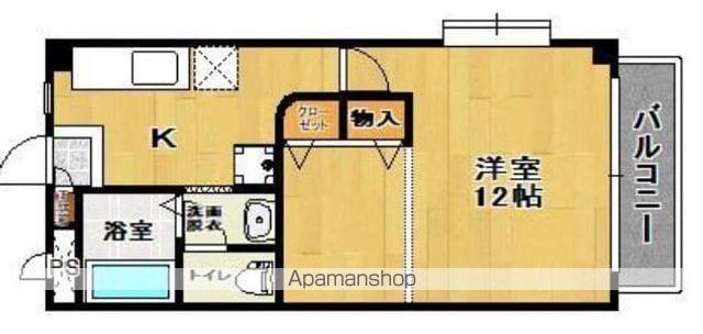 太郎殿ヴィレッジB棟(1K/2階)の間取り写真