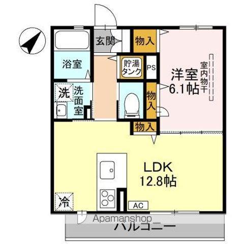 ピラタスⅩⅡ(1LDK/2階)の間取り写真