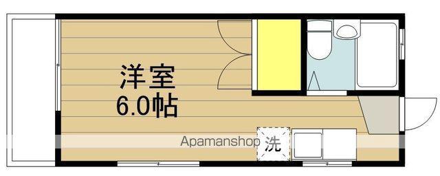 ヤングフェローズ(ワンルーム/2階)の間取り写真