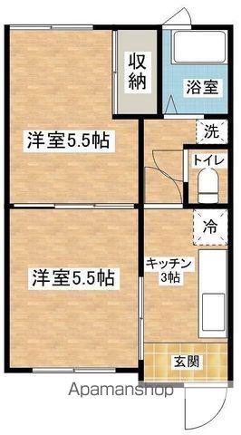 小林ハイツ(2K/1階)の間取り写真