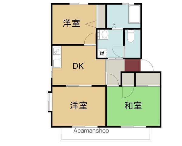 サンハイツ甲田 C棟(3DK/2階)の間取り写真