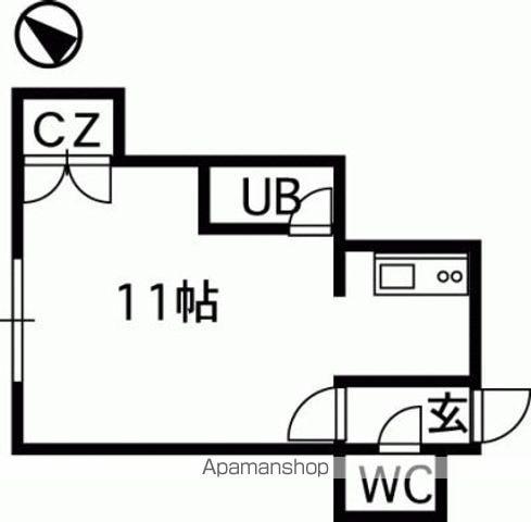 エトワール文京台(1K/1階)の間取り写真