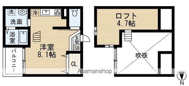 GPラヴァーズ(ワンルーム/1階)の間取り写真