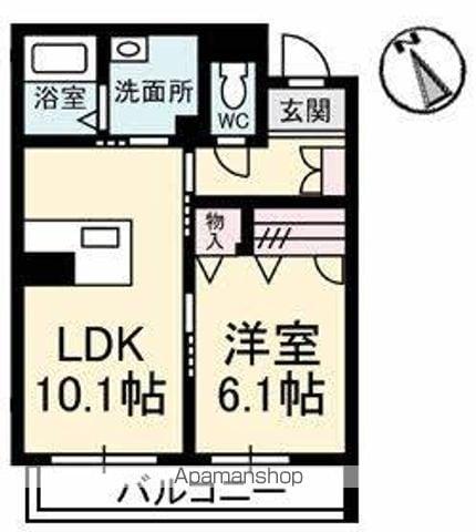 グランベレオ橘(1LDK/2階)の間取り写真