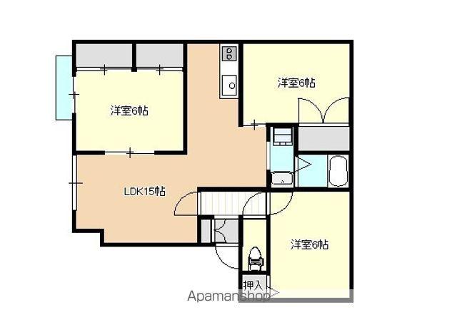 STELLA MARE 城東(3LDK/1階)の間取り写真