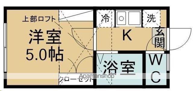 サンパレス福沢町(1K/1階)の間取り写真
