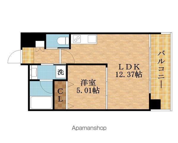 プレジオ三国EURO(1LDK/10階)の間取り写真