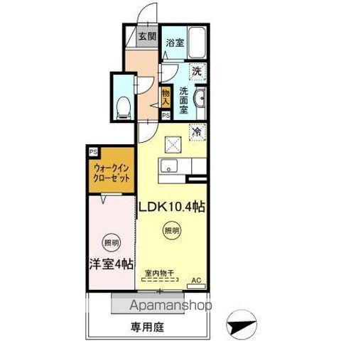 YSハウス(1LDK/1階)の間取り写真