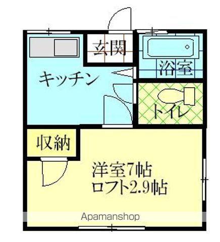 パステル拾番館(1K/2階)の間取り写真