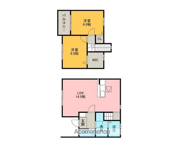 ラフィネⅢ(2LDK)の間取り写真
