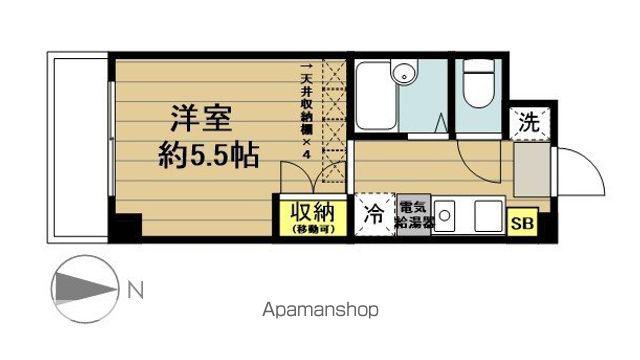 ソレイユ戸田(1K/4階)の間取り写真