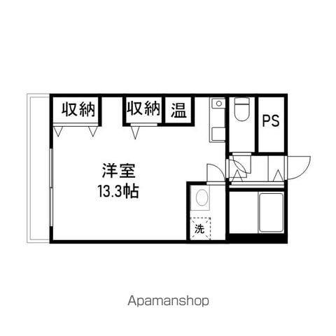 ヴァルール慶徳(ワンルーム/5階)の間取り写真
