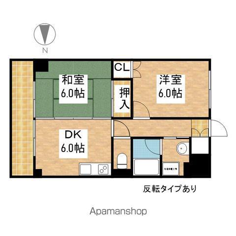 ハウスアベニュー(2DK/7階)の間取り写真