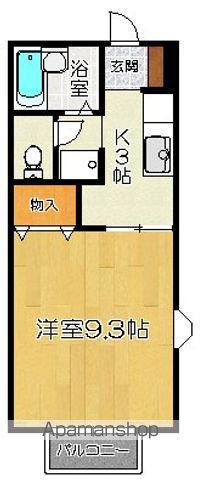 セジュールひかりⅢ(1K/2階)の間取り写真