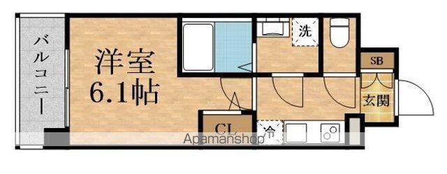 ESLEADTHE REVE大阪(1K/6階)の間取り写真