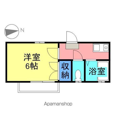 キャメロット(ワンルーム/2階)の間取り写真