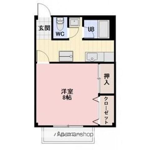 SURPLUS ONE 大空(1K/1階)の間取り写真