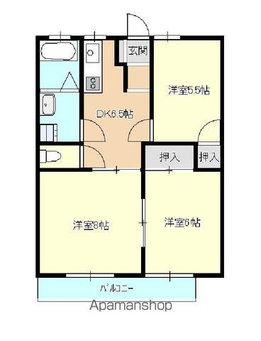 コーポカシムラA(3DK/1階)の間取り写真