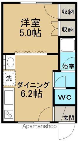 ハイツサンヨー(1DK/2階)の間取り写真