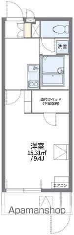 レオパレス空港通Ⅱ(1K/1階)の間取り写真