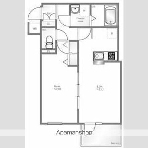 GENOVIA桜上水SKYGARDEN(1LDK/3階)の間取り写真