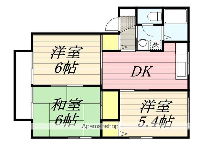 サンハイツAKIYAMA A棟(3DK/2階)の間取り写真