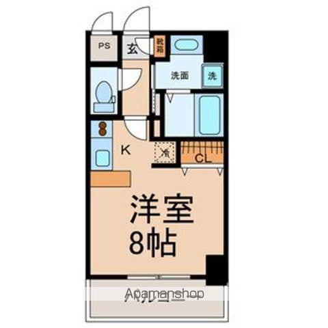 グランルージュ栄Ⅱ(ワンルーム/8階)の間取り写真