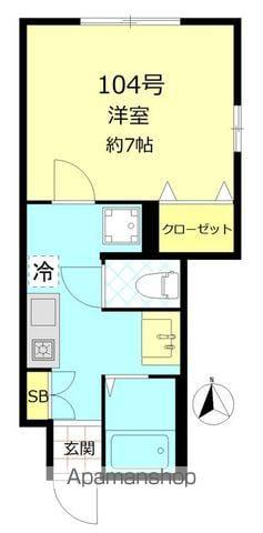 リラサンテ立花(1K/1階)の間取り写真