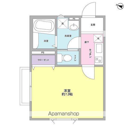 ラ ルーチェ(1K/1階)の間取り写真