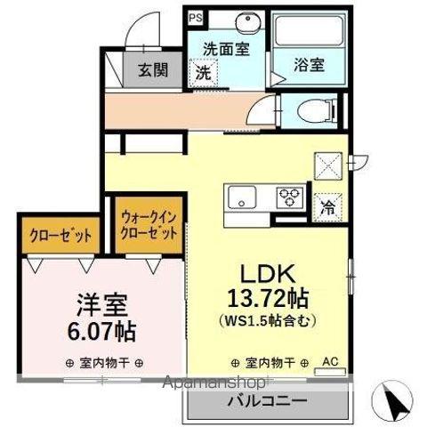 LA LUCE(1LDK/1階)の間取り写真