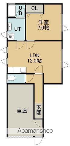 ニューライフ西桔梗(1LDK/1階)の間取り写真