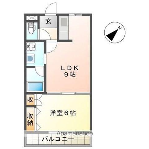 ローズ・フェアリーⅡ(1LDK/3階)の間取り写真