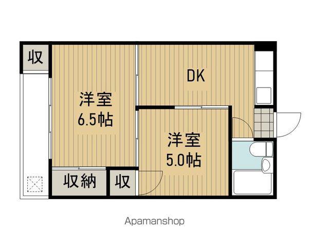ホソノマンション(2DK/4階)の間取り写真
