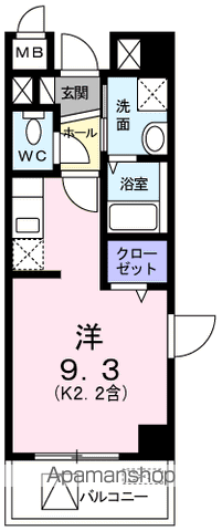 センチュリー善(ワンルーム/2階)の間取り写真
