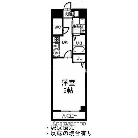 ビルセーヌM&K(1K/2階)の間取り写真