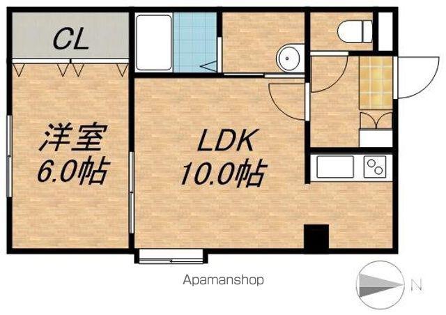 ダイコービル(1LDK/6階)の間取り写真