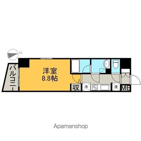 エルスタンザ徳川(1K/11階)の間取り写真