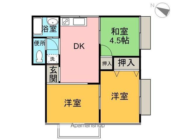 星加アパート(2LDK/2階)の間取り写真
