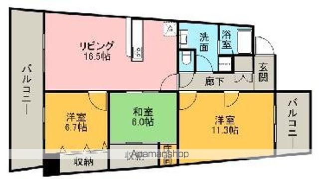 アイランドシティインフィニガーデン イースト棟(3LDK/12階)の間取り写真