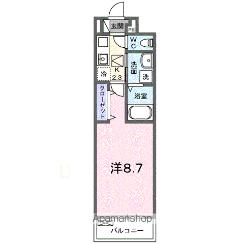 東山町アパート(1K/1階)の間取り写真