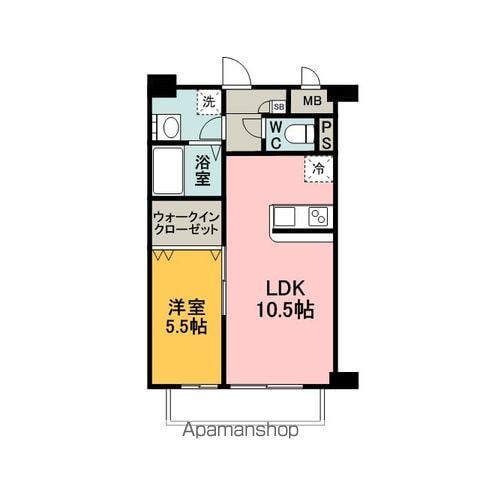 プレミアムワン(1LDK/2階)の間取り写真