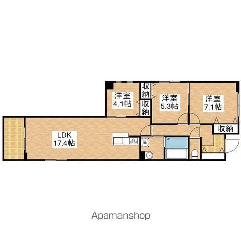 高見貸家(3LDK)の間取り写真