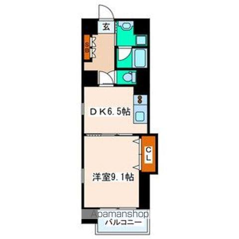 ヴィアーレ勾当台Ⅰ(1DK/11階)の間取り写真